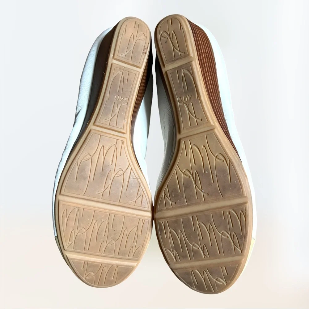 Wittner Leather Ashes Round Toe Slip On With  Bow ,Wedge Sole size 40 AU 9.5 - Picture 4 of 10